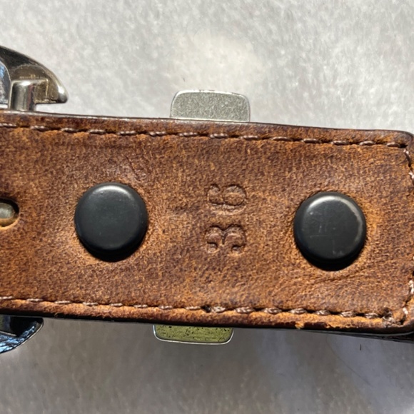 Vintage Orvis Men’s brown leather braided trout belt 36 EUC - Picture 4 of 11